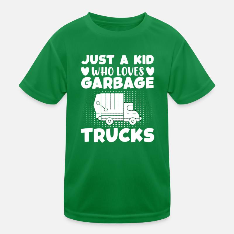 Müllauto Müllwagen Berufe Müllmann Müllabfuhr Kinder Funktions-T-Shirt