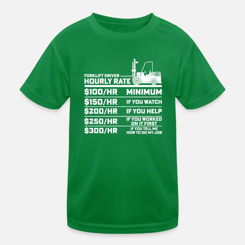 Staplerfahrer Gabelstaplerfahrer Gabelstapler Lohn Kinder Funktions-T-Shirt
