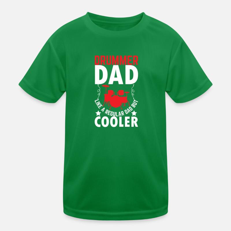 Drummer Papa Drummer Father Drums Kids Functional T-Shirt