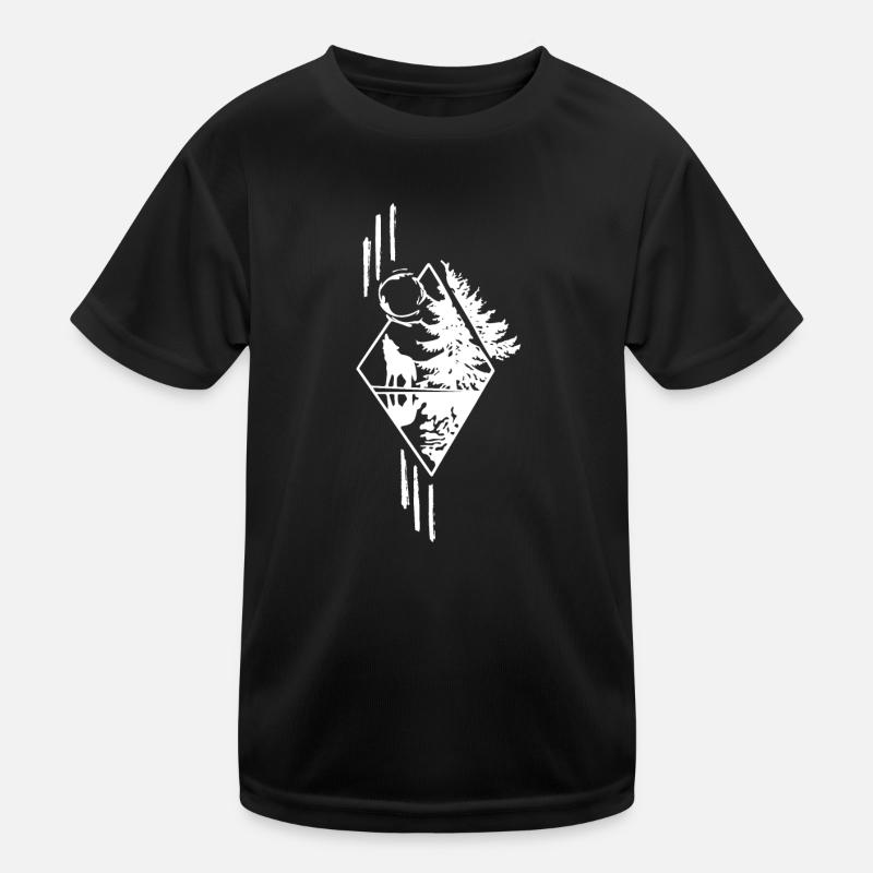 Zeichnung Wolf Bild Wölfe Tierschutz Weißer Wolf Kinder Funktions-T-Shirt