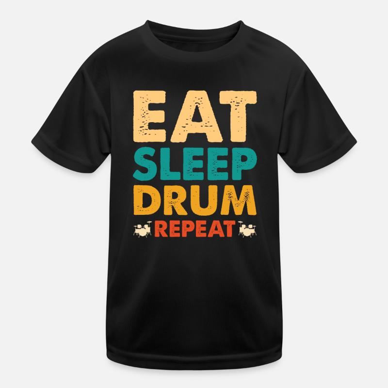 Drummer Drums Musicians Kids Functional T-Shirt