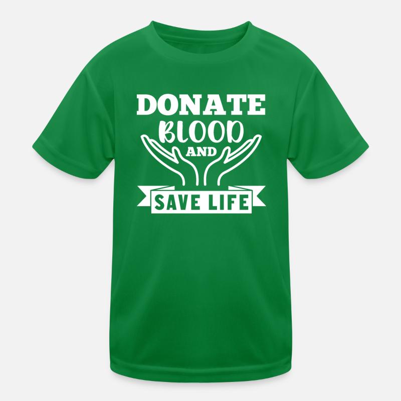 Blutspende Blutspenden Blutspender Kinder Funktions-T-Shirt