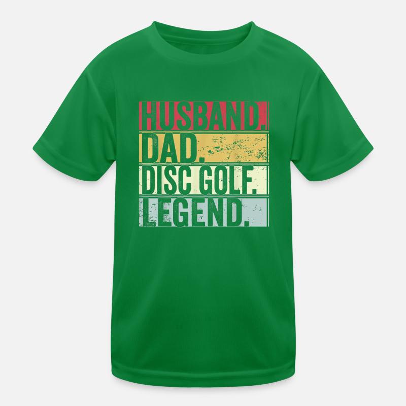 Disc Golf Vater Frisbee Korb Papa Abwurf Kinder Funktions-T-Shirt