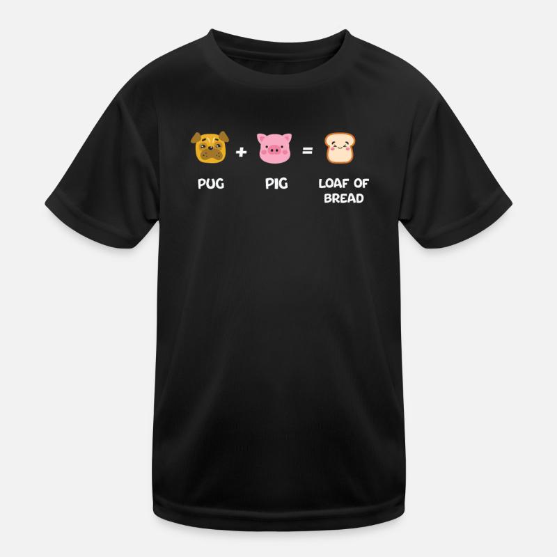 Pug Dog Pig Pig Dog Connection Gift Kids Functional T-Shirt