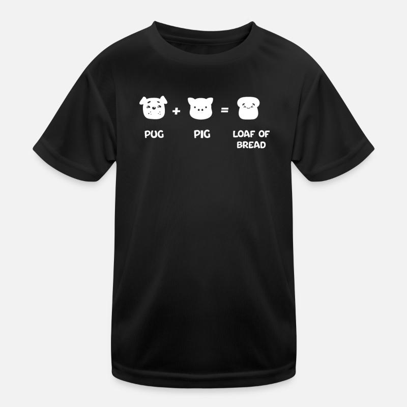 Pug Dog Pig Pig Dog Connection Gift Kids Functional T-Shirt