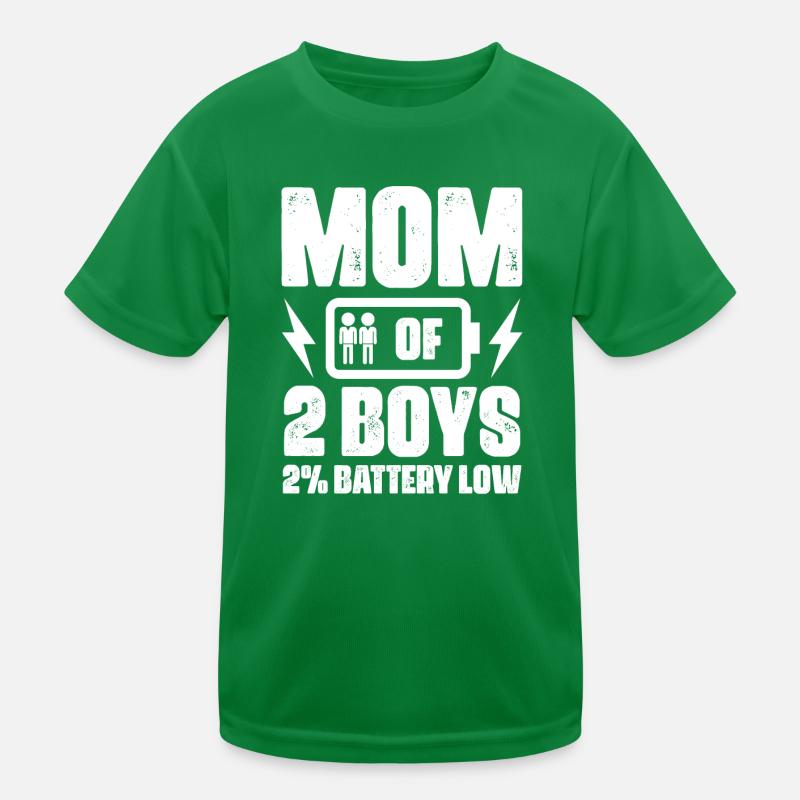 Mama Von Zwei Jungs Mutter Muttertag Kinder Funktions-T-Shirt