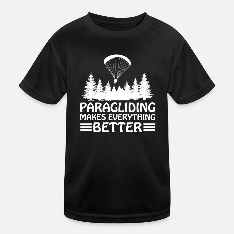 Paragliding Paraglider Parachute Parachute Para Kids Functional T-Shirt