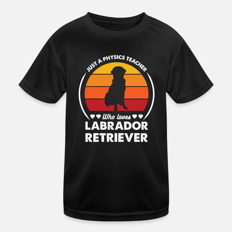 Physics teacher Physicist Labrador Retriever Kids Functional T-Shirt