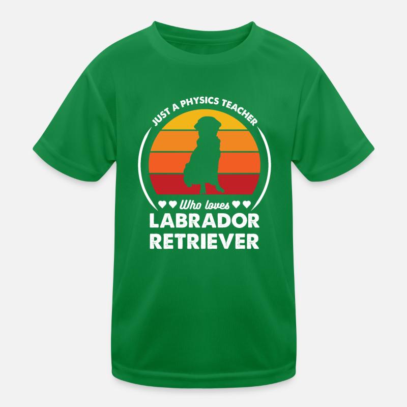 Physiklehrer Physiker Labrador Retriever Kinder Funktions-T-Shirt