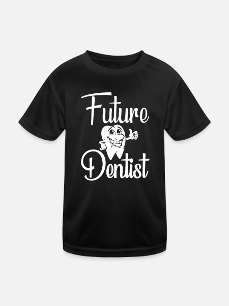 Zahnarzthelferin Zahnarzt Zahn - Kinder Funktions-T-Shirt - Schwarz - Vorne