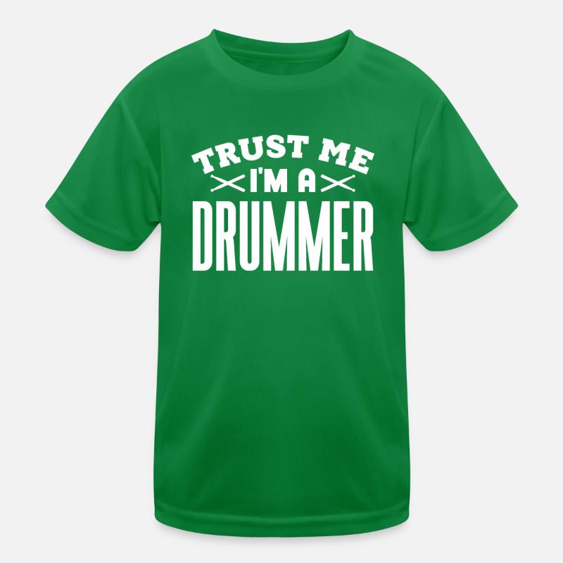 Drummer Drums Musicians Kids Functional T-Shirt