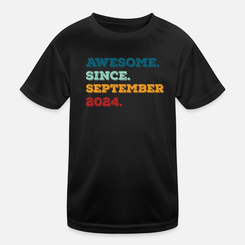 Geburtstag September 2024 Geboren Geburtsjahr Kinder Funktions-T-Shirt