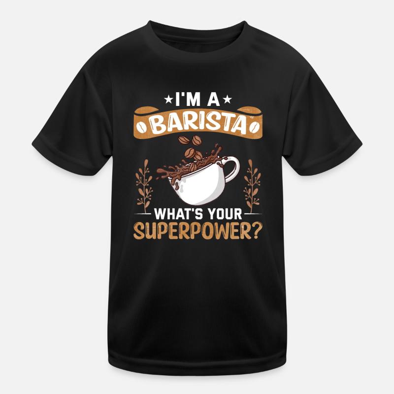 Proud Barista Profession Coffee Catering Espresso Kids Functional T-Shirt