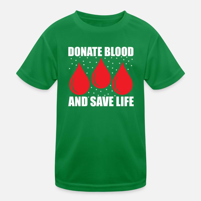 Blutspende Blutspenden Blutspender Kinder Funktions-T-Shirt