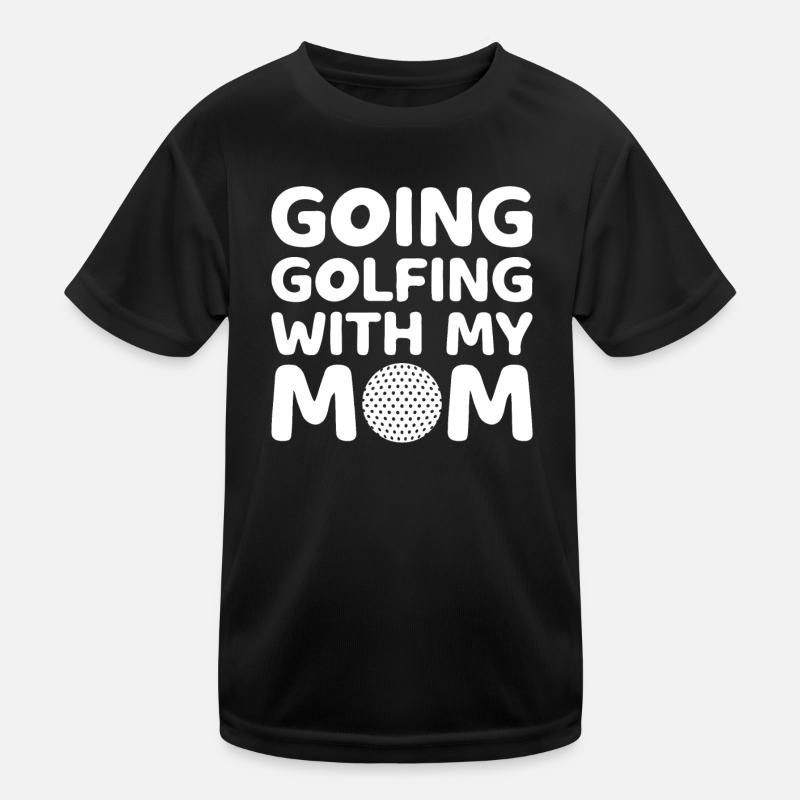Golfspieler Golfer Golfschläger Golfen Golf Mutter Kinder Funktions-T-Shirt