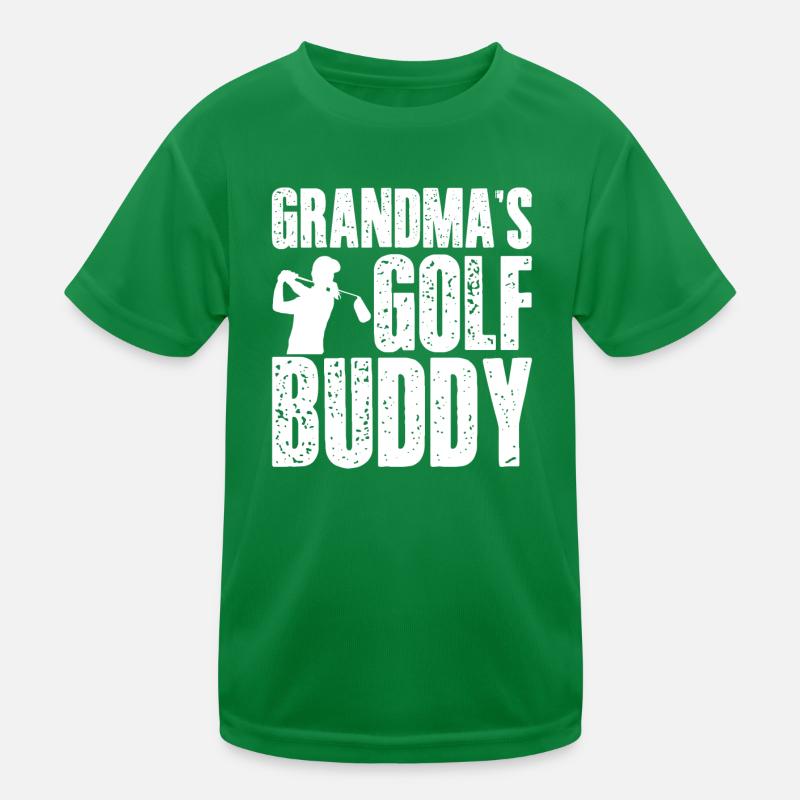 Die Golf Oma Grossmutter Kumpel Freund Enkel Kind Kinder Funktions-T-Shirt