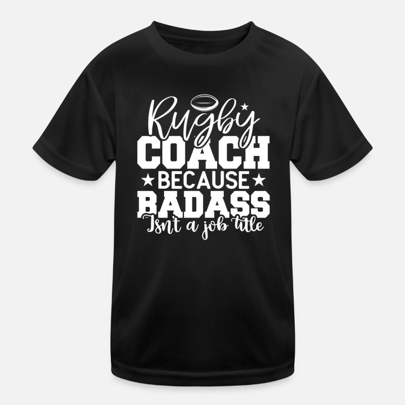 Rugby Trainer Coach Ball Kinder Funktions-T-Shirt
