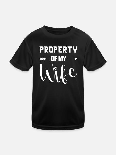 Crazy Wife Husband Gift Funny - Kids Functional T-Shirt - black - Front