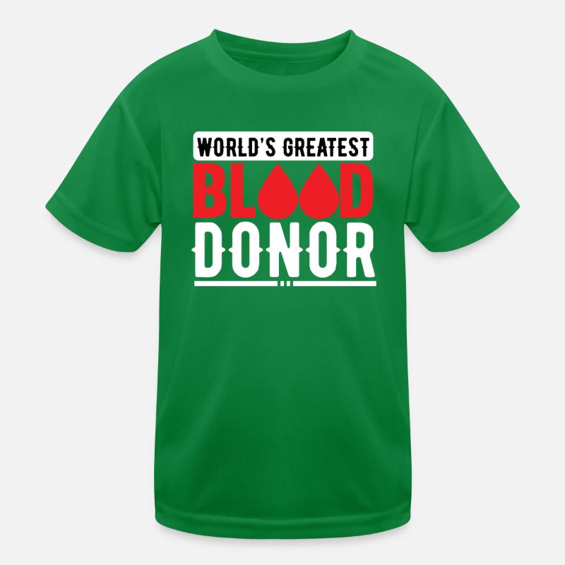 Blutspende Blutspenden Blutspender Kinder Funktions-T-Shirt