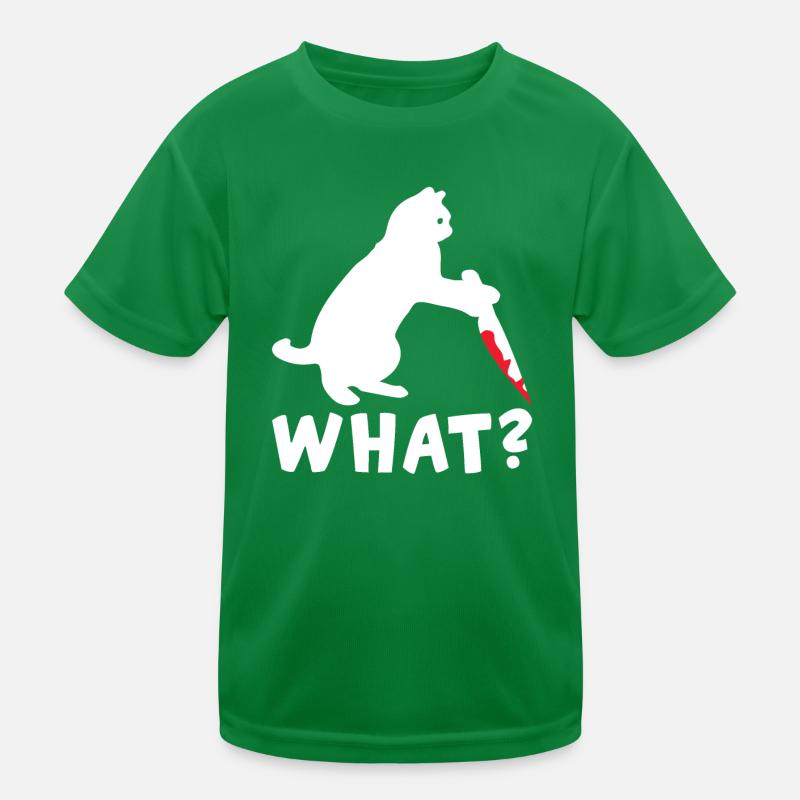 Chat Chat Disant Couteaux Drôles T-shirt sport Enfant