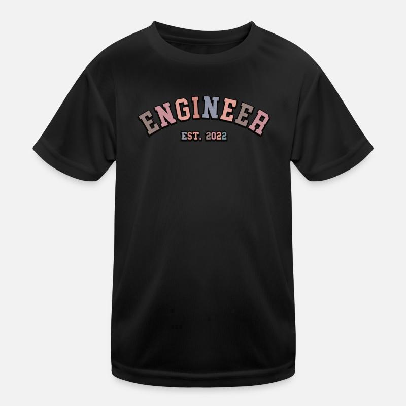 Engineer Brain Mechanical Engineering Electrical Engineering Math Kids Functional T-Shirt