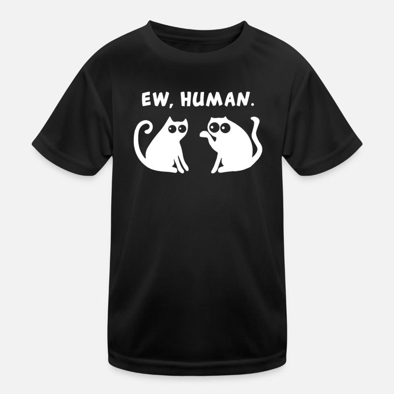 Ih, People Funny Cat Motif Kids Functional T-Shirt