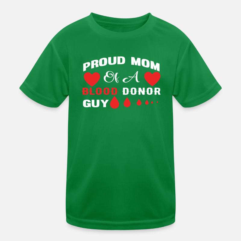Blutspende Blutspenden Blutspender Mama Sohn Kinder Funktions-T-Shirt