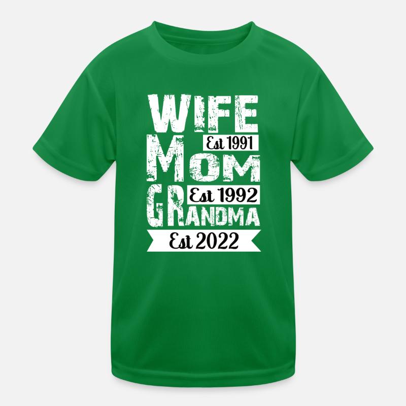 Ehefrau 1991 Mama 1992 Oma 2022 Kinder Funktions-T-Shirt