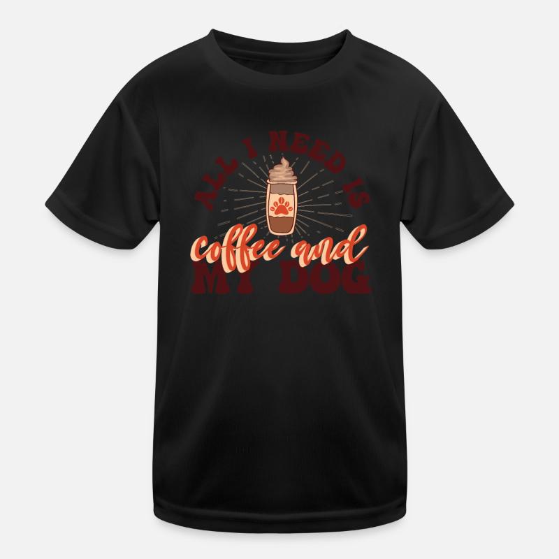 Coffee Cup Dog Coffee Lovers Déclaration T-shirt sport Enfant