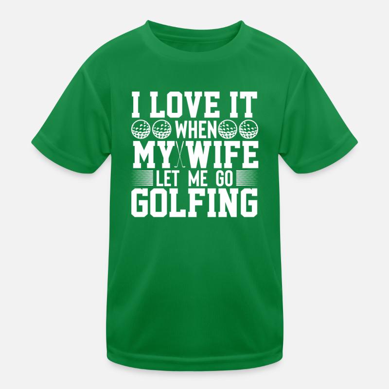 Golf Ehefrau Golfspieler Golftasche Ehemann Ball Kinder Funktions-T-Shirt