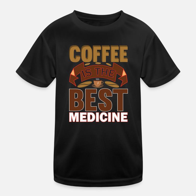 Kaffee Sarkasmus Freunde Glück Freude Cappuccino Kinder Funktions-T-Shirt