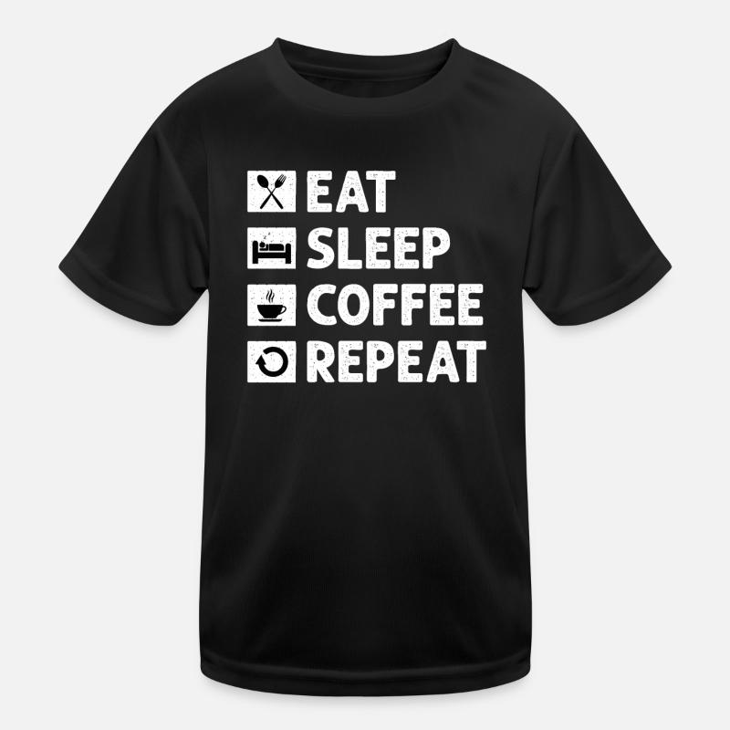Kaffee Sarkasmus Freunde Glück Freude Cappuccino Kinder Funktions-T-Shirt