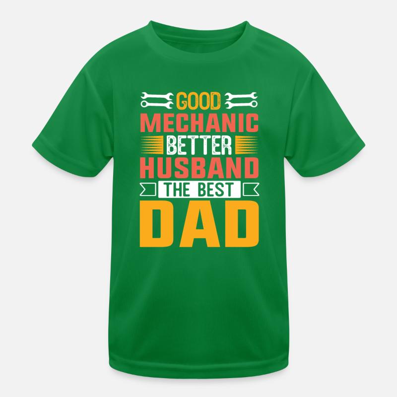 Papa Vater Mechaniker Paar Eltern Dad daddy Kinder Funktions-T-Shirt