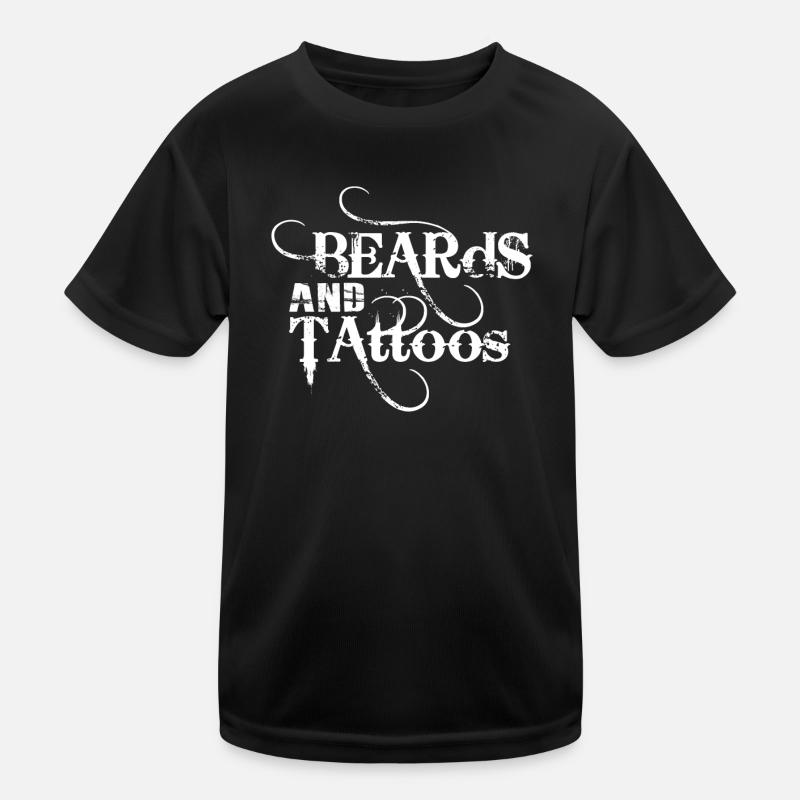 Tattoo Bart Papa Cool Tätowiert Kunst Kinder Funktions-T-Shirt