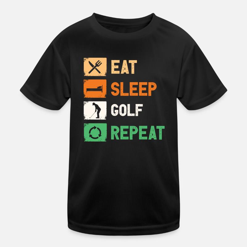 Golf Golfer Geschenk Hobby Verein Spruch Kinder Funktions-T-Shirt