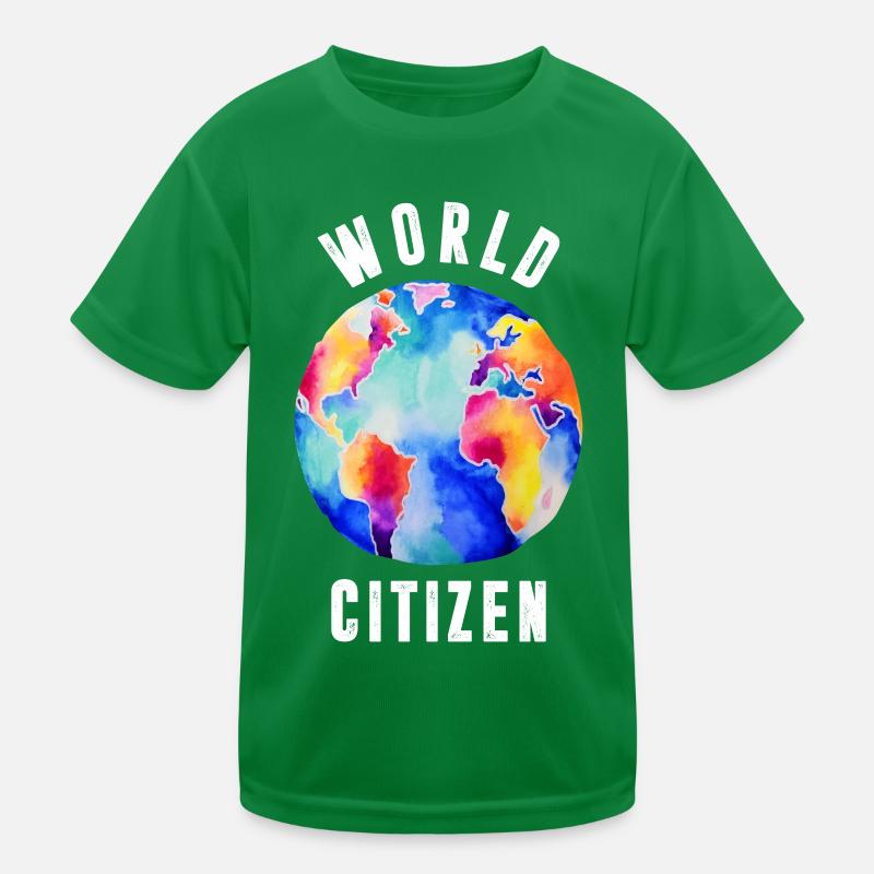 World Citizen Graphic Kids Functional T-Shirt