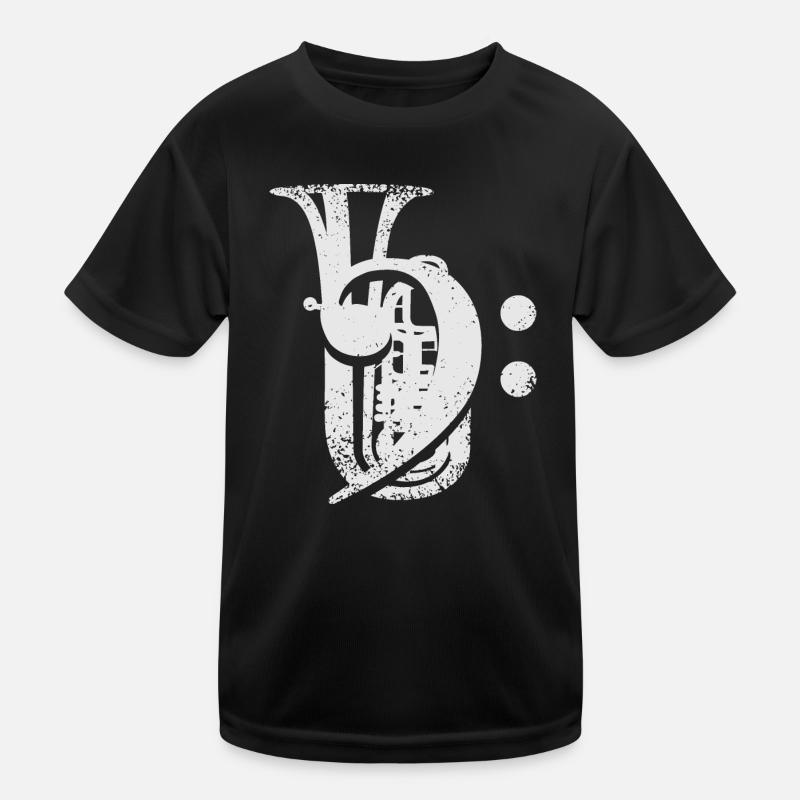 Clef de tuba basse Clef de tuba T-shirt sport Enfant