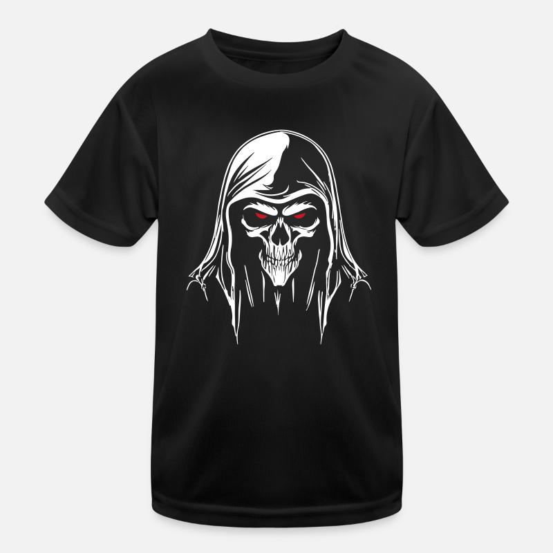 Sensemann Reaper Kopf Kinder Funktions-T-Shirt