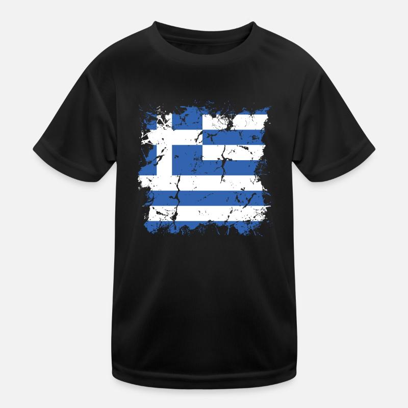 Grèce Drapeau Hellas Athènes Drapeau grec T-shirt sport Enfant