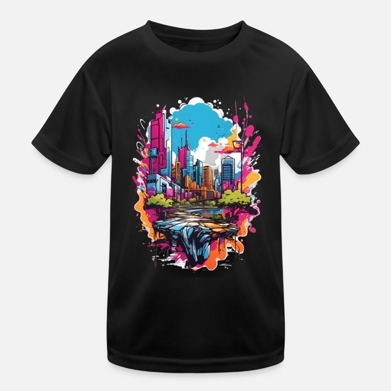 Stadtbild Kinder Funktions-T-Shirt