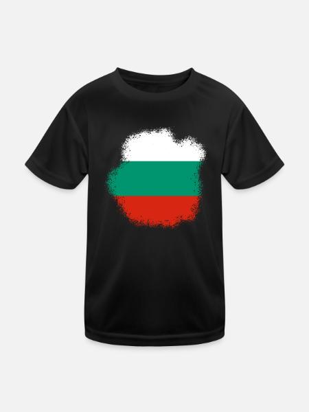 Drapeau bulgare Drapeau bulgare Sables d’or - T-shirt sport Enfant - noir - Devant