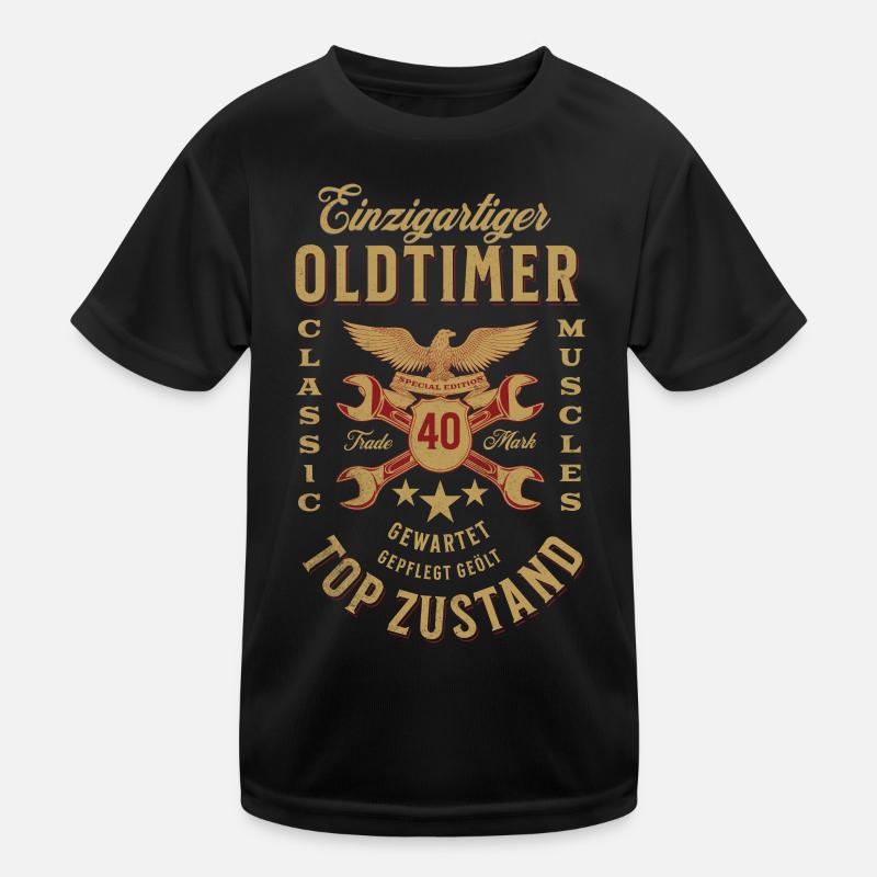 40. Geburtstag Oldtimer TOP ZUSTAND Kinder Funktions-T-Shirt