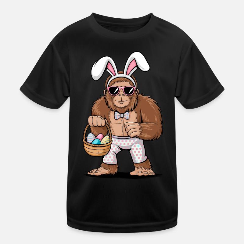 Bigfoot Easter Kids Functional T-Shirt