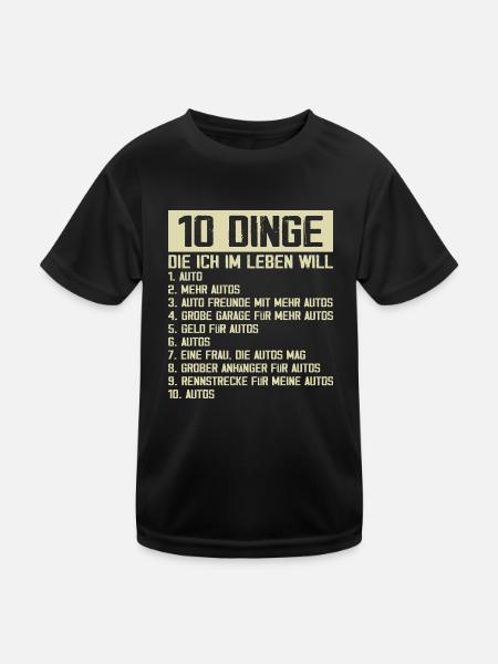 Car Tuning Screwdriver - Kids Functional T-Shirt - black - Front