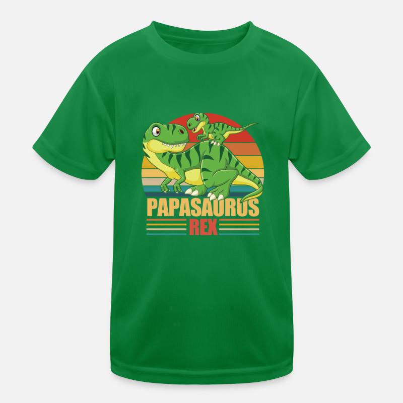 Papa Dinosaurier - Papasaurus Rex Kinder Funktions-T-Shirt