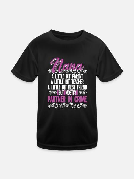 Nana - Nana Partner In Crime - Kinder Funktions-T-Shirt - Schwarz - Vorne