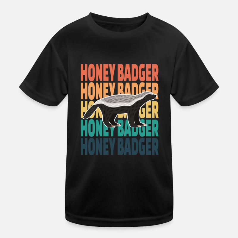 Honey Badger Retro Kids Functional T-Shirt