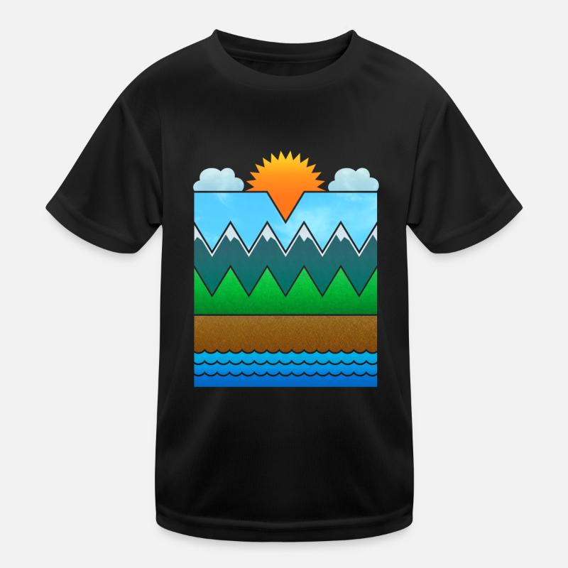 Landschaft (minimal) Kinder Funktions-T-Shirt