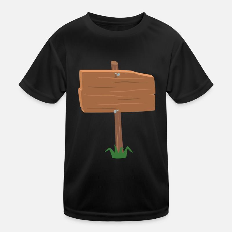Schild Leer Kinder Funktions-T-Shirt