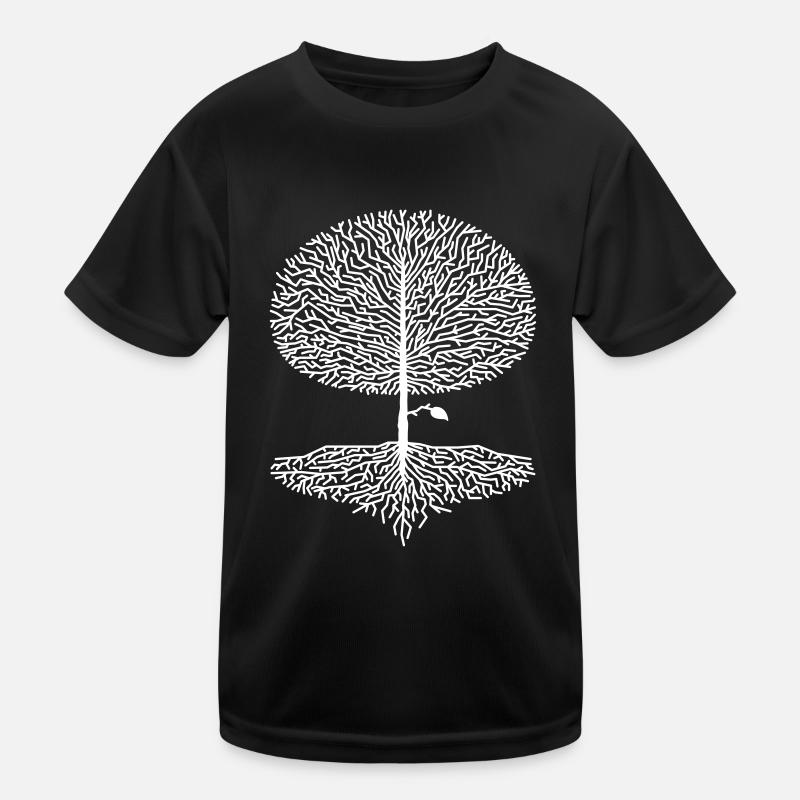 Laubbaum Krone Wald Eiche Buche Natur Linde Äste Kinder Funktions-T-Shirt